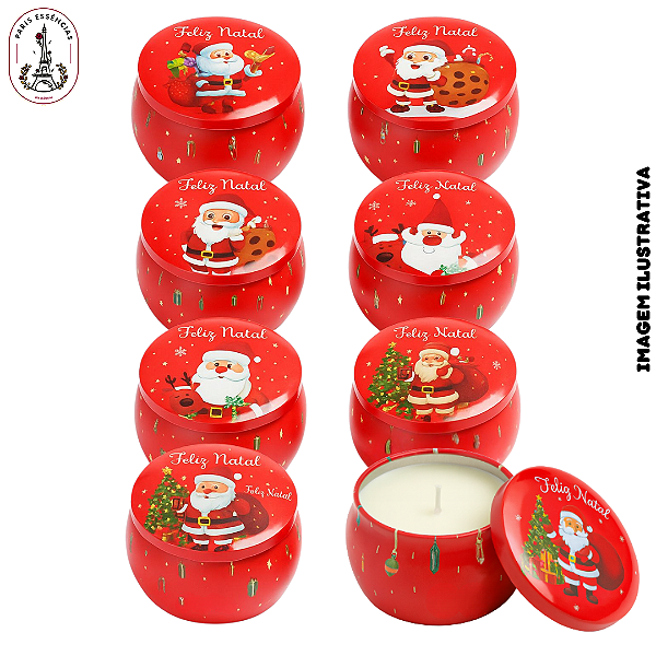 Lata Natalina C/Vela Decorativa - 100ml (UN)
