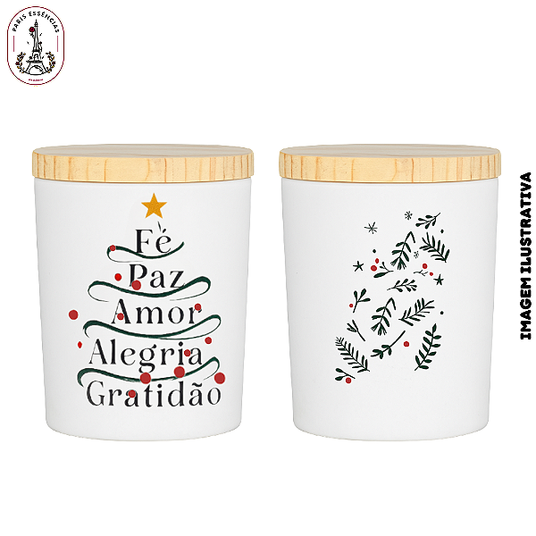 Vela Aromática Frases Natalina No Copo - (UN)