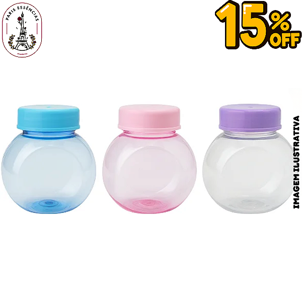 Kit 50 Mini Potes Pet Coloridos 80ML