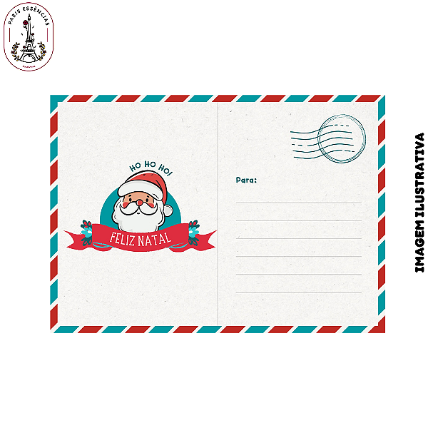 Cartão de Feliz Natal 10x7cm C/25 und. - Modelo 2