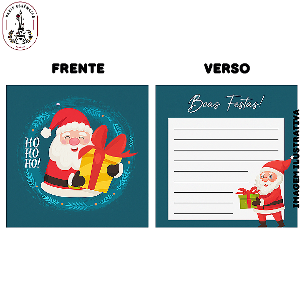 Cartão de Feliz Natal 9X10cm C/25 und. - Modelo 3989
