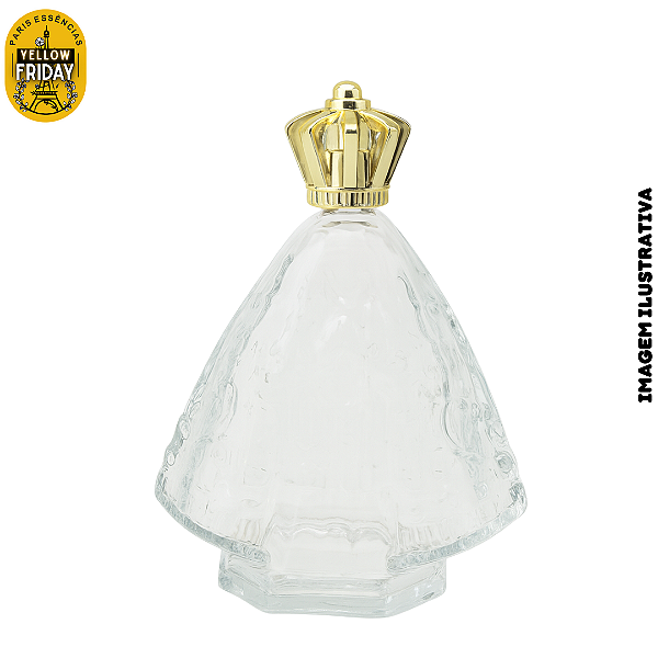 Kit 25 Frasco de Vidro N.S Aparecida 140ml c/ Tampa Coroa