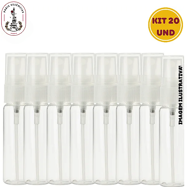 Kit 20 Vidros Flaconete C/Spray - 20ml