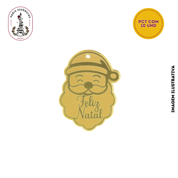 Tag Acrílico Papai Noel 4x4  (10un)