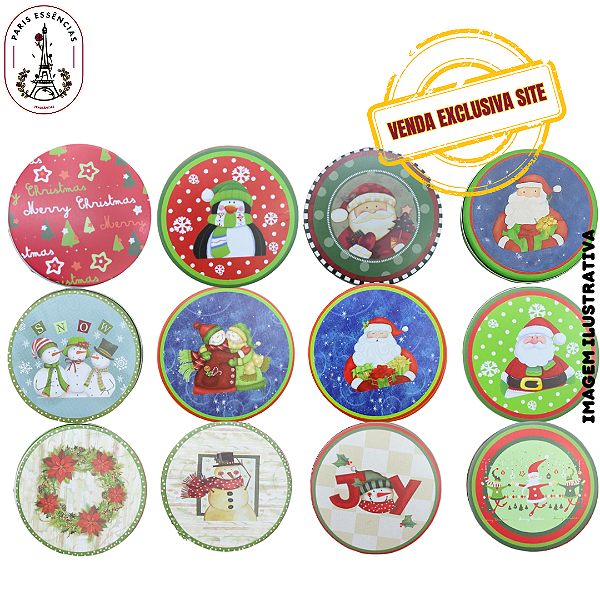 Lata Natalina Sortida Metal 150ml - (UN)