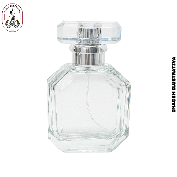 Porta Perfume 50ml C/Tampa T Transparente - (UN)