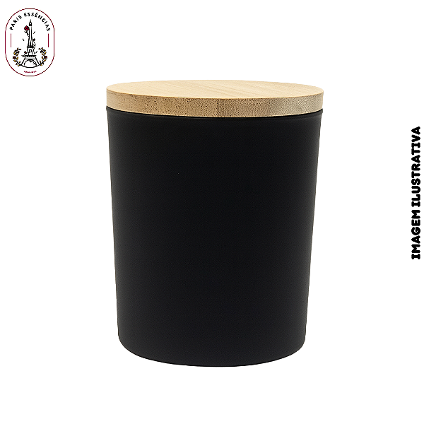 Pote p/Vela 210ml Preto Fosco - (UN)