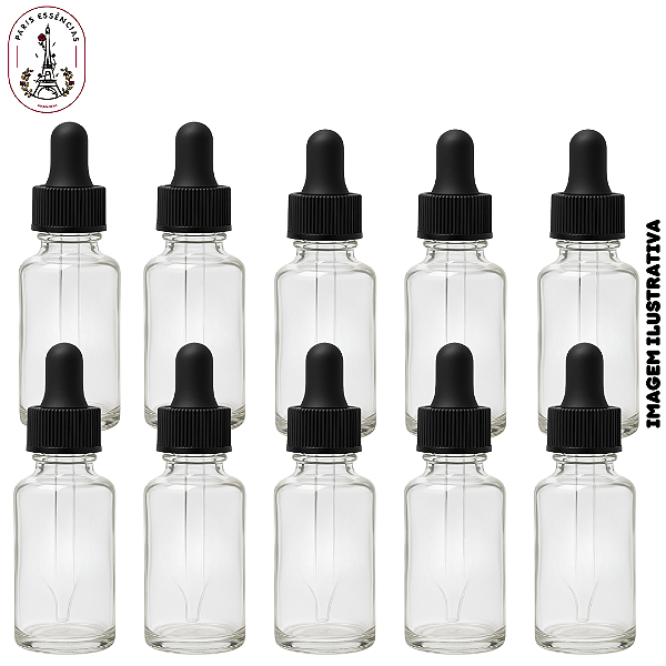 Kit 10 Vidros 9ml c/Conta Gotas Canelado