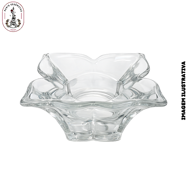 Porta Vela em Vidro Formato Flor - (UN)