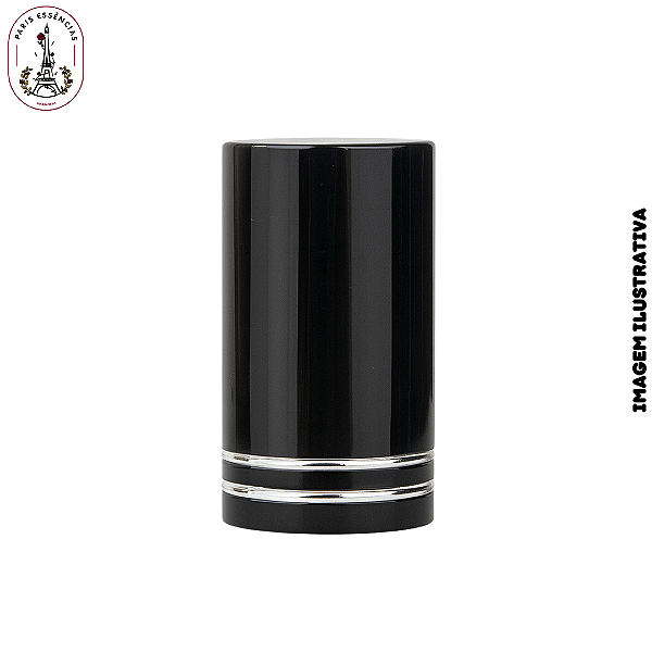 Sobretampa Preta Cilíndrica c/Friso Prata - RECRAVE B-15MM