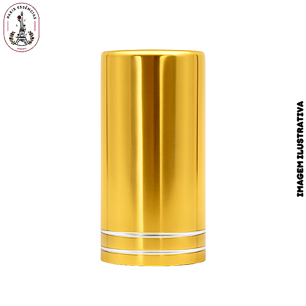 Sobretampa Dourada Cilíndrica c/Friso Prata - EASY LOCK B-15MM