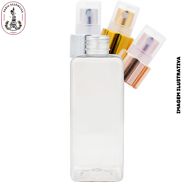 Frasco Pet Quadrado c/Válvula Spray - 200ml (UN)