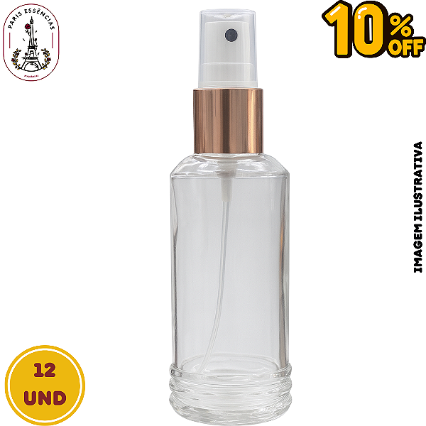 Kit 12 Porta Perfume Frizo 120ml - C/Spray Rosé