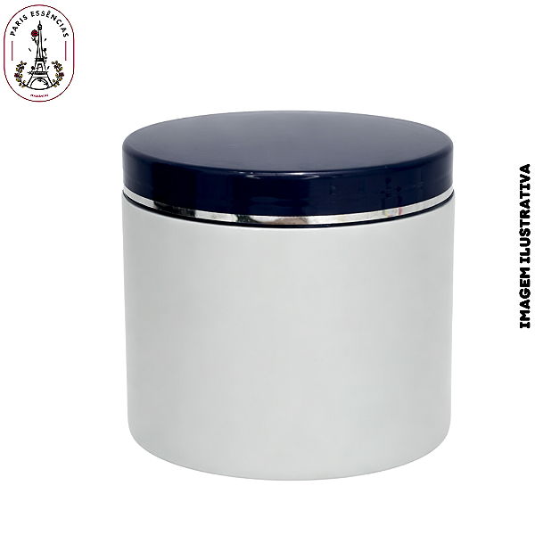 Pote Plástico Perolado c/Tampa Azul - 500ml