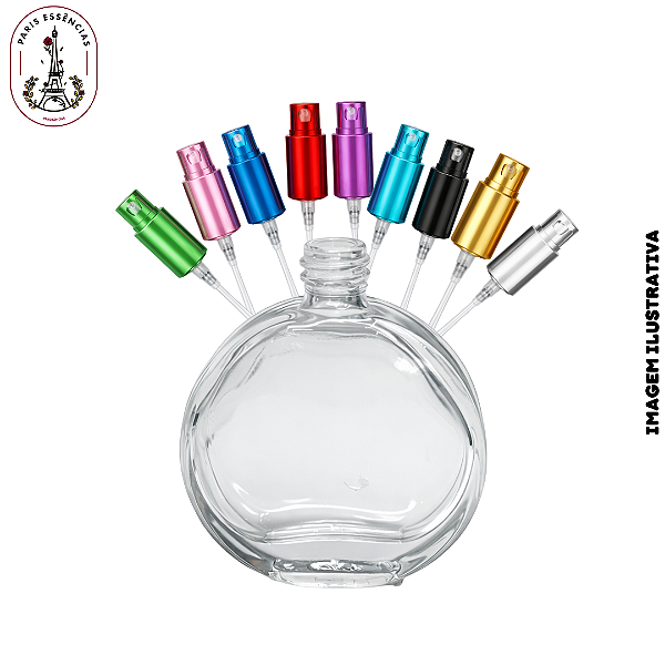 Porta Perfume Luna 30ml C/Spray Super Luxo - Cores