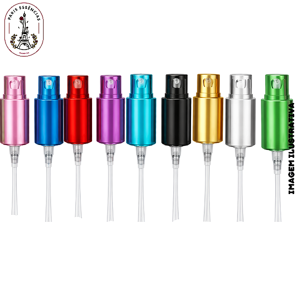 Pacote 100 Válvulas Spray Super Luxo Metalizada Rosca 13/410 - Cores