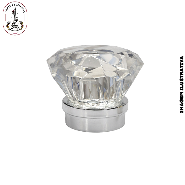 Sobretampa Diamante c/Anel Prata - RECRAVE B-15MM