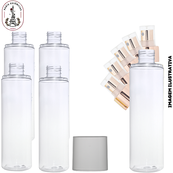 Kit 5 Frasco p/ Body Splash - 200ml Alto Spray Semi Luxo Rosé