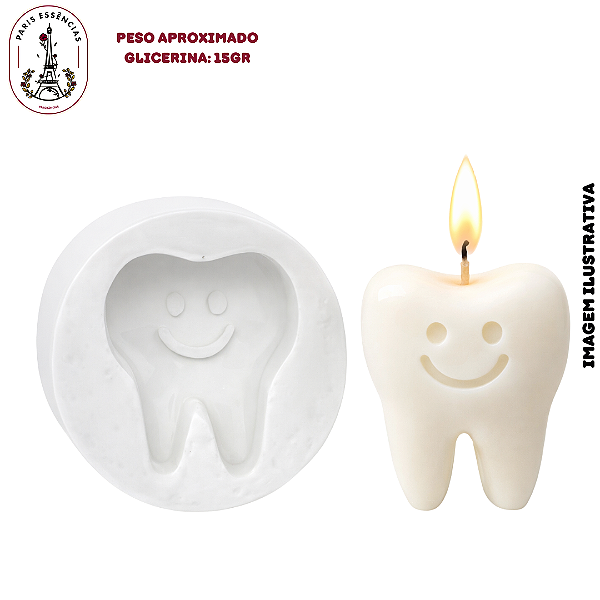 Molde De Silicone Dente Feliz - 1 Cavidade