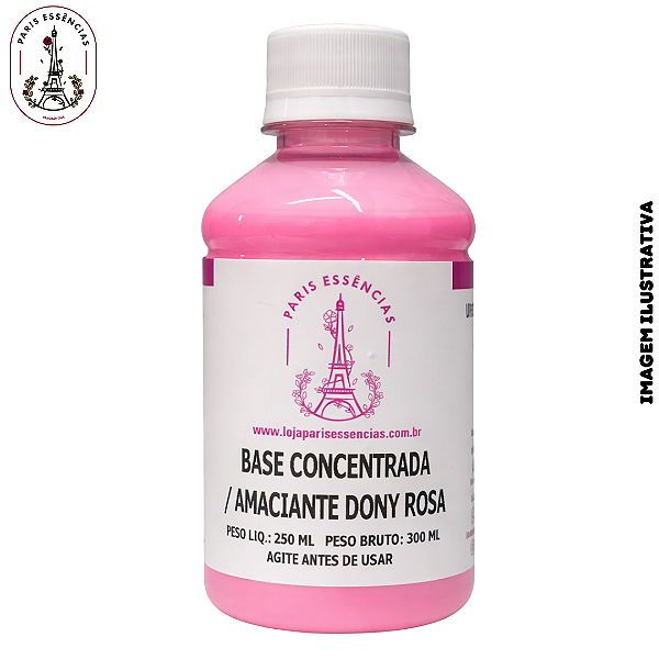 Base Concentrada p/Amaciante Dony Rosa 250ml - Rende 25 Litros