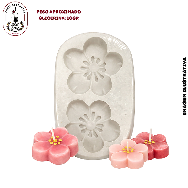 Molde De Silicone Flor Cerejeira Mini - 2 Cavidade
