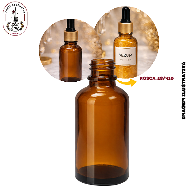 Vidro Âmbar 30ml Rosca 18/410 - (UN)