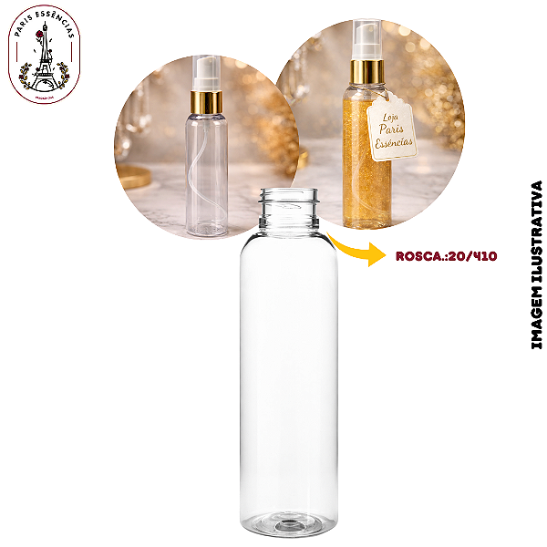 Frasco 60ml Pet Cilíndrico Sem Tampa Rosca 20/410 (UN)
