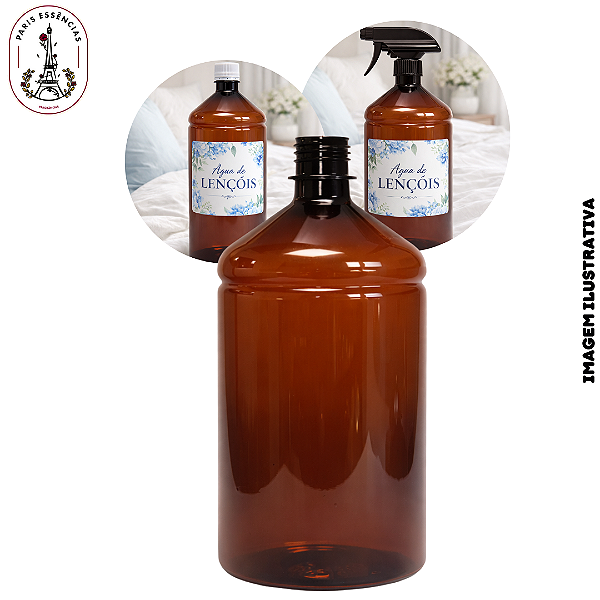 Frasco Pet 1000ml Âmbar - Rosca 28/410 (UN)