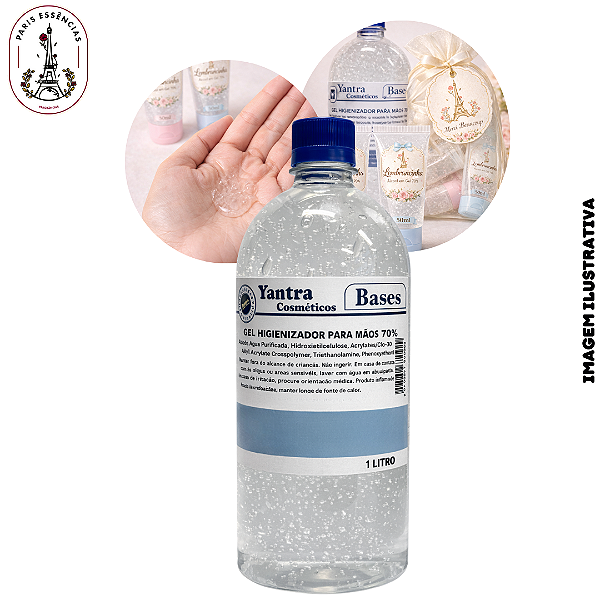 Gel Higienizador Para Mãos 70% Yantra - 1 Litro (UN)