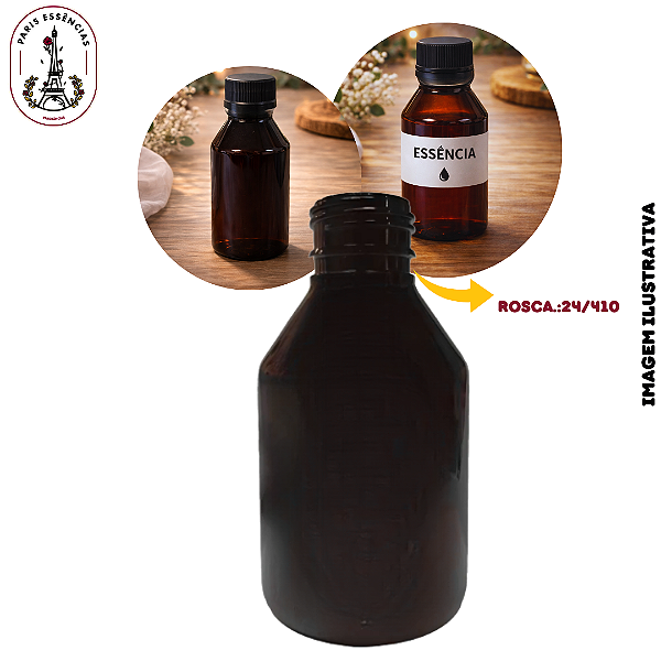 Frasco Pet Âmbar 100ml - Rosca 24/410 (UN)