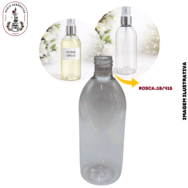 Frasco Pet Cil Ombro Curvo Cristal 150ml - Rosca 18/415 (UN)