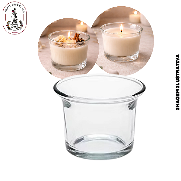 Porta Vela de Vidro c/Bordas Inclinadas - (UN)