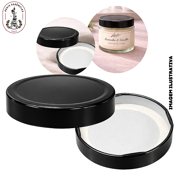 Tampa Metal Preta - BR-70MM (UN)