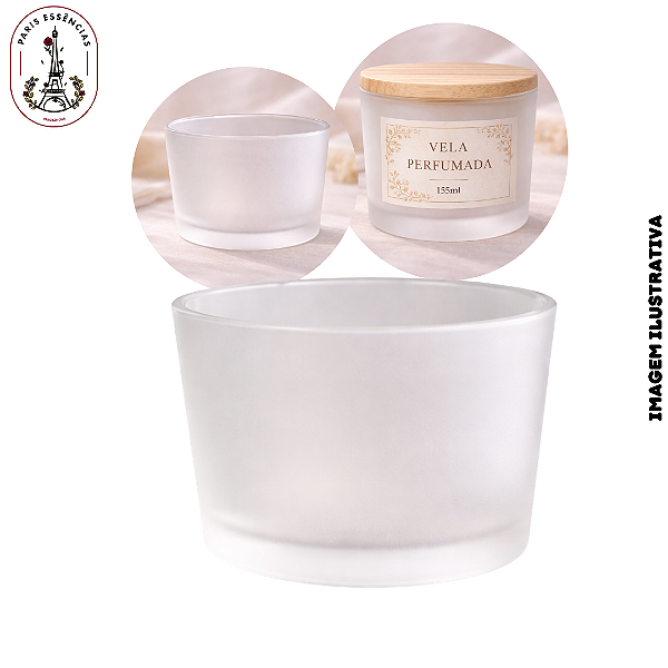 Copo de Vidro Patê Para Vela Fosco 155ml - (UN)