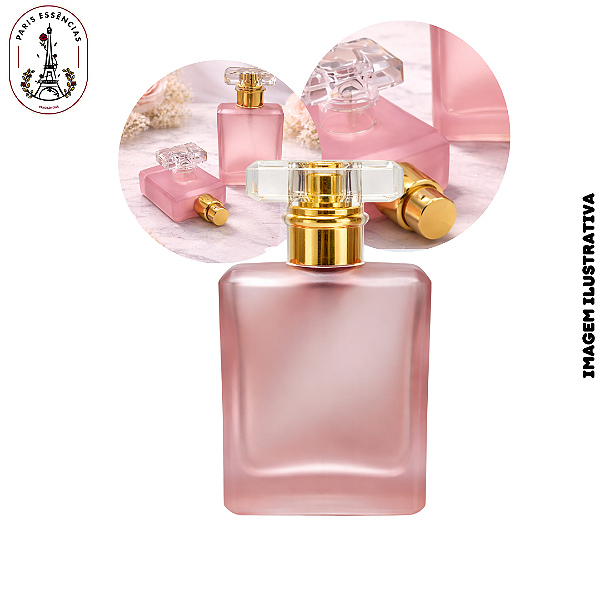 Porta Perfume 30ml Vidro Fosco Rosa c/ Tampa T – (UN)