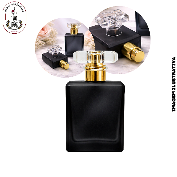 Porta Perfume 30ml Vidro Fosco Fumê c/ Tampa T – (UN)