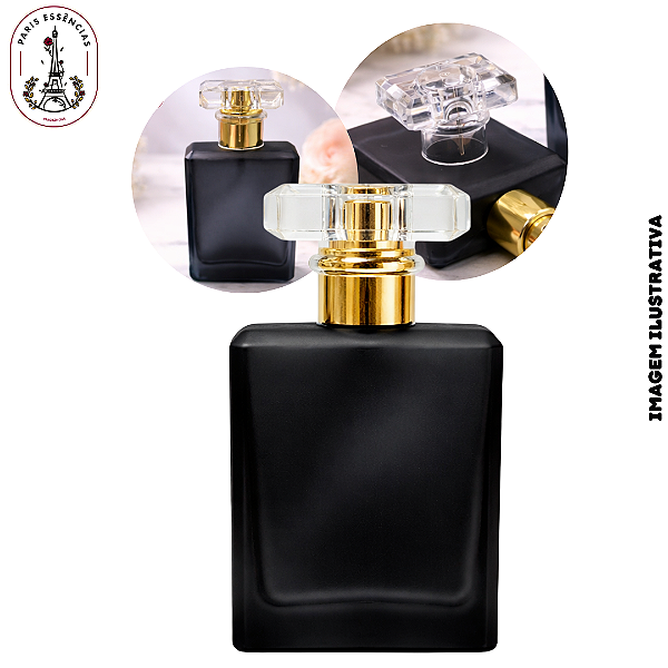 Porta Perfume 50ml Vidro Fosco Fumê c/ Tampa T – (UN)