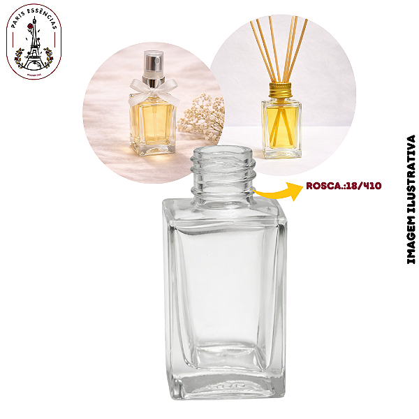 Vidro Retangular Cristal 40ml R.:18/410 - (UN)