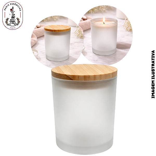 Copo de Vidro Para Vela 200ml Fosco - (UN)