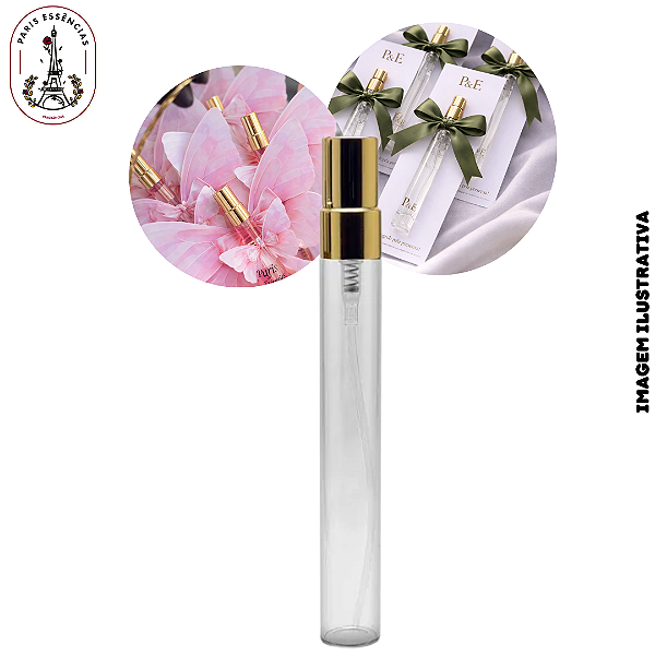 Vidro Flaconete 10ml c/Spray Dourada - (UN)