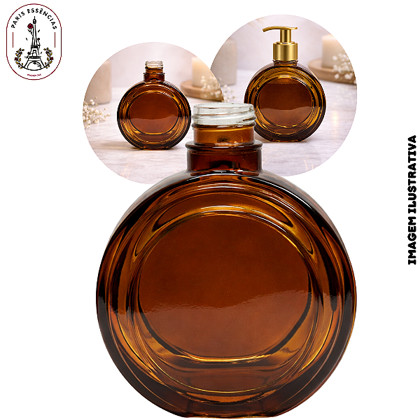 Vidro Lunaire 300ml Âmbar - Rosca 28/410 (UN)