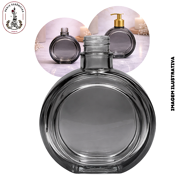 Vidro Lunaire 300ml Fumê - Rosca 28/410 (UN)