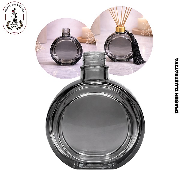 Vidro Lunaire 200ml Fumê - Rosca 28/410 (UN)