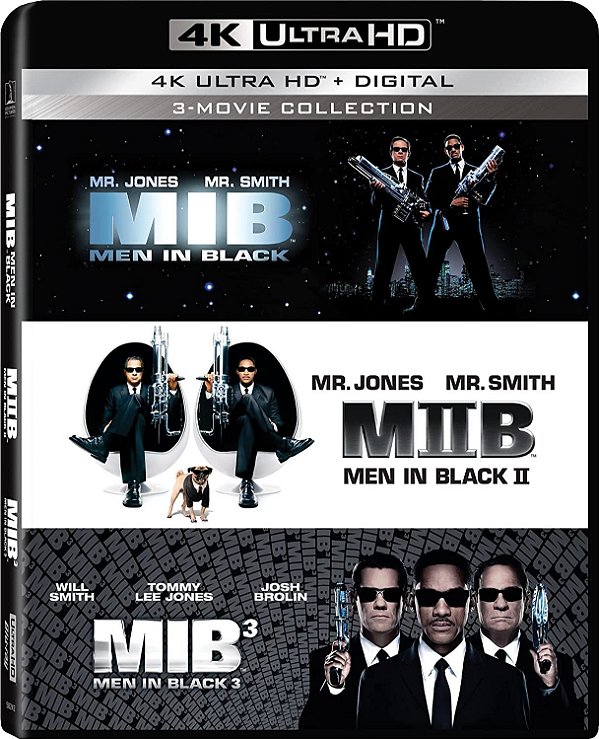 MIB: Homens de Preto - Trilogia (4K UHD, 1997-2012) Dublado Legendado