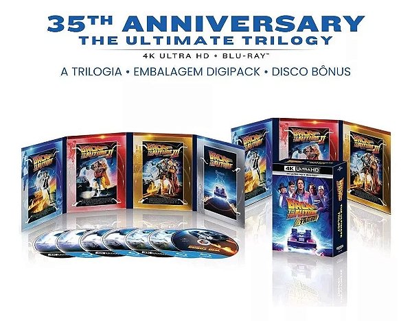 De Volta para o Futuro - Trilogia (4K UHD + Blu-ray Remasterizado + Blu-ray Bônus, 1985-1990) Dublado Legendado