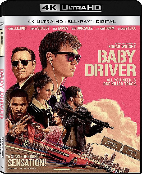 Baby Driver - Em Ritmo de Fuga (4K UHD + Blu-ray, 2017) Dublado Legendado