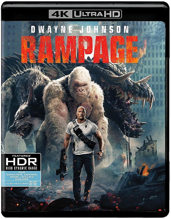 Rampage: Destruição Total (4K UHD + Blu-ray, 2018) Dublado Legendado