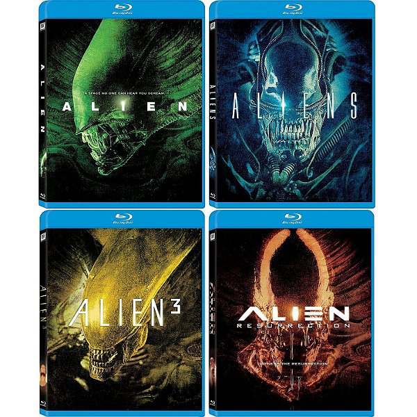 Alien - Coleção 4 Filmes (Blu-ray, 1979-1997) Dublado Legendado