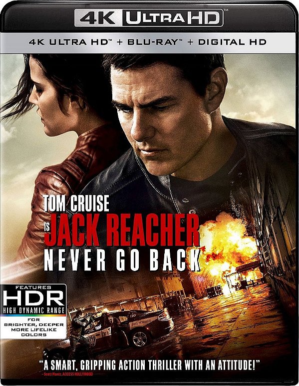 Jack Reacher: Sem Retorno (4K UHD + Blu-ray, 2016) Dublado Legendado