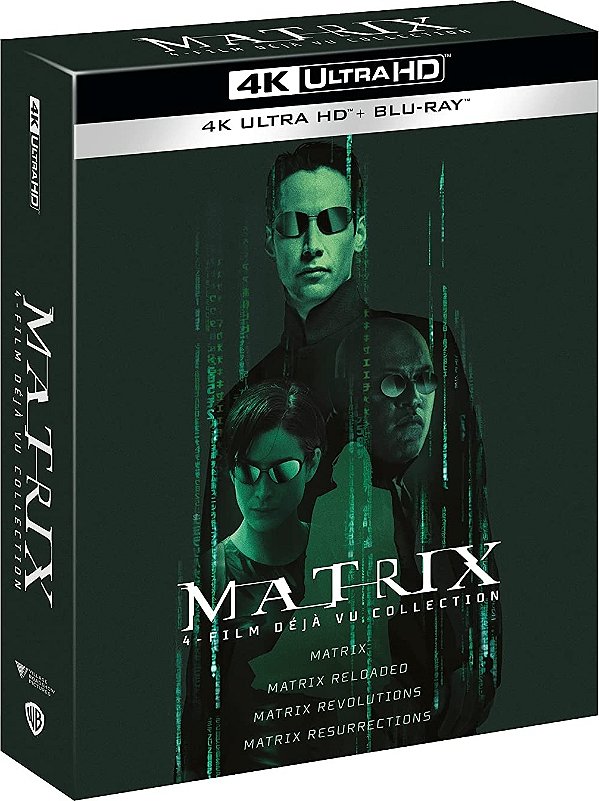Matrix - Coleção 4 Filmes (4K UHD + Blu-ray Remasterizado, 1999-2021) Dublado Legendado